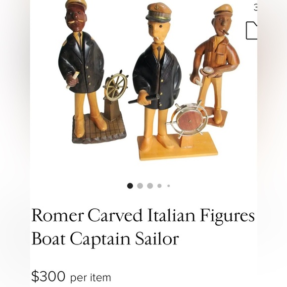 Romer Carved Italian Figure Boat Captain Sailor - Picture 14 of 15